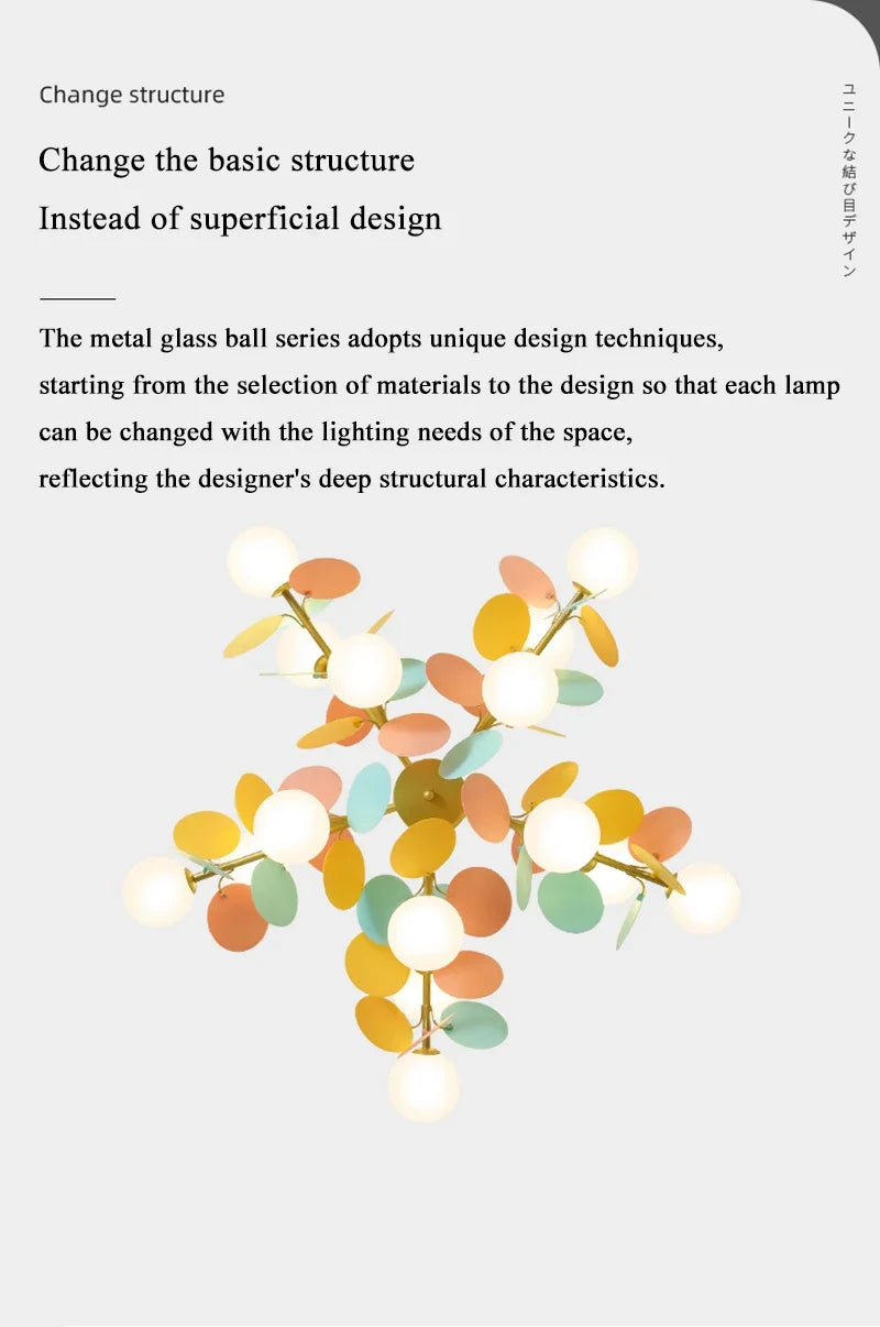 Lustre Araignée Design — Moderne — 10 ampoules blanc