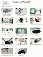 Grand Lustre Salon — LED — Gris 6 ampoules