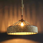 Suspension Chanvre Corde Design Industriel — Vintage Rétro — Salle à Manger