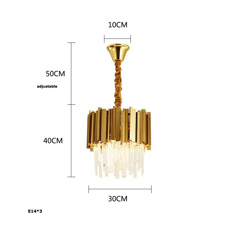 Lustre en Cristal Pas Cher — Métal