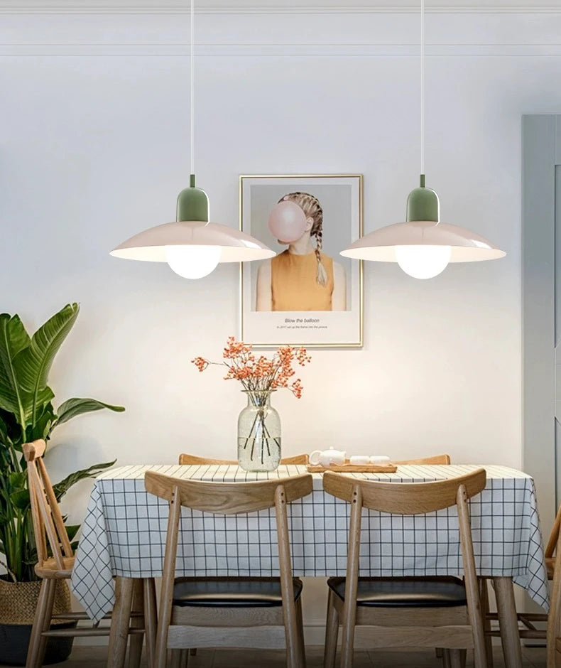 Lustre Nordique Macaron Design — Salle à Manger et Bureau — Style Bauhaus