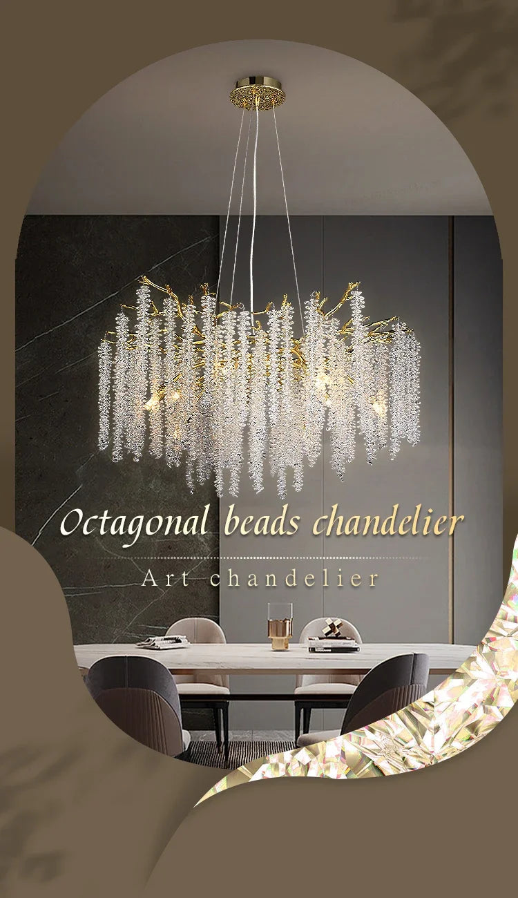 Lustre Cristal Ancien — Métal