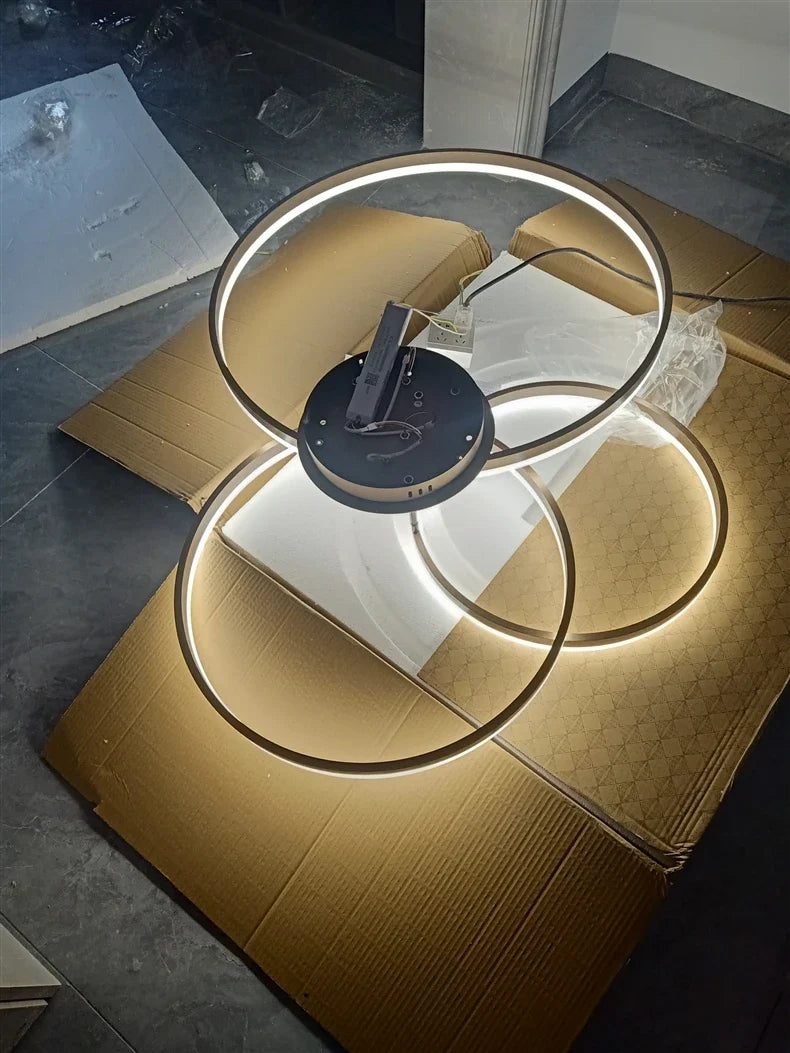 Lustre Design LED — Métal — 1 anneau 50cm