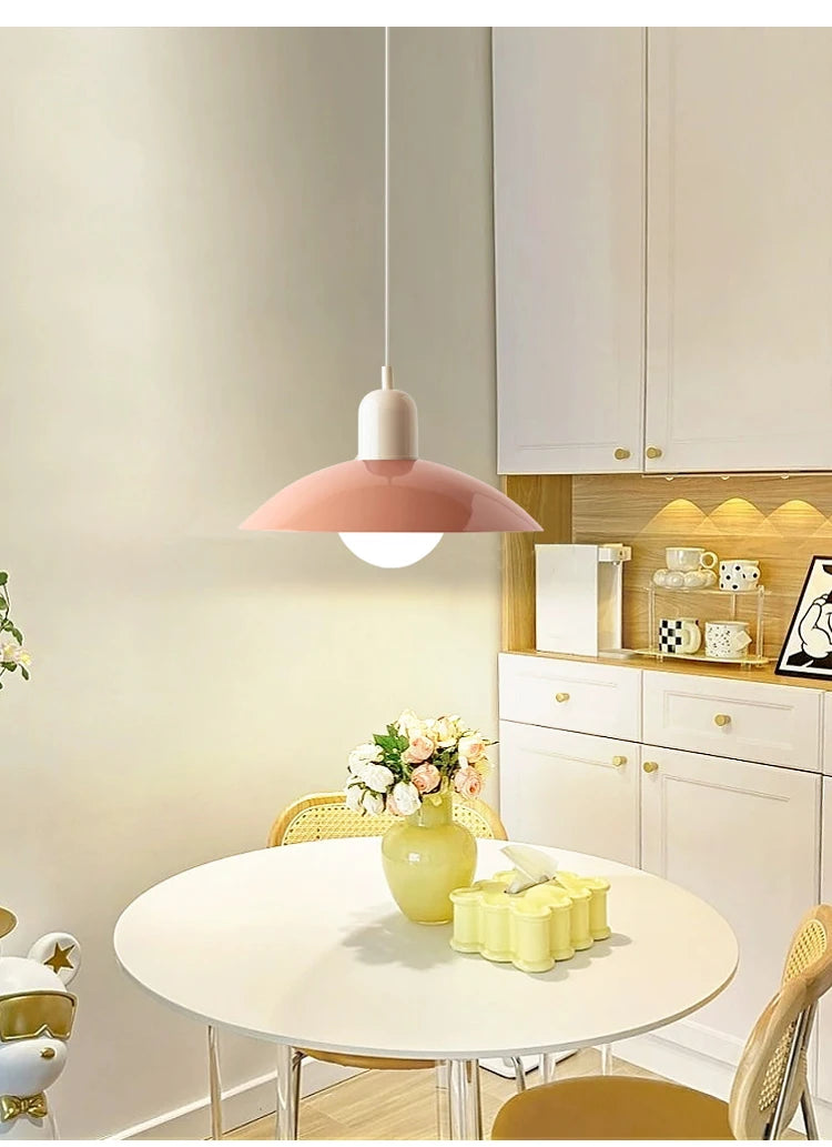 Lustre Nordique Macaron Design — Salle à Manger et Bureau — Style Bauhaus