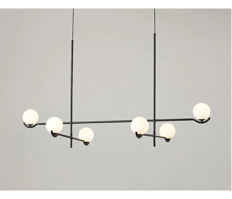 Lustre Noir Moderne — Verre