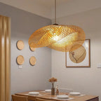 Lustre Bambou Tressé Artisanal LED — Design Vintage Naturel — 40 à 80cm
