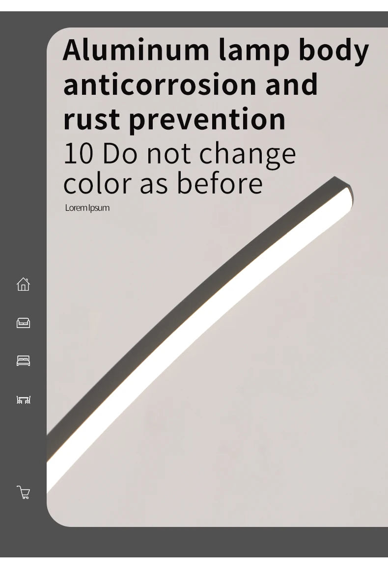 Lustre Arc LED Contemporain Dimmable — Cuisine et Restaurant — Design Épuré