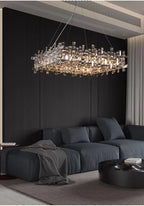 Lustre Salle à Manger Cristal — Métal
