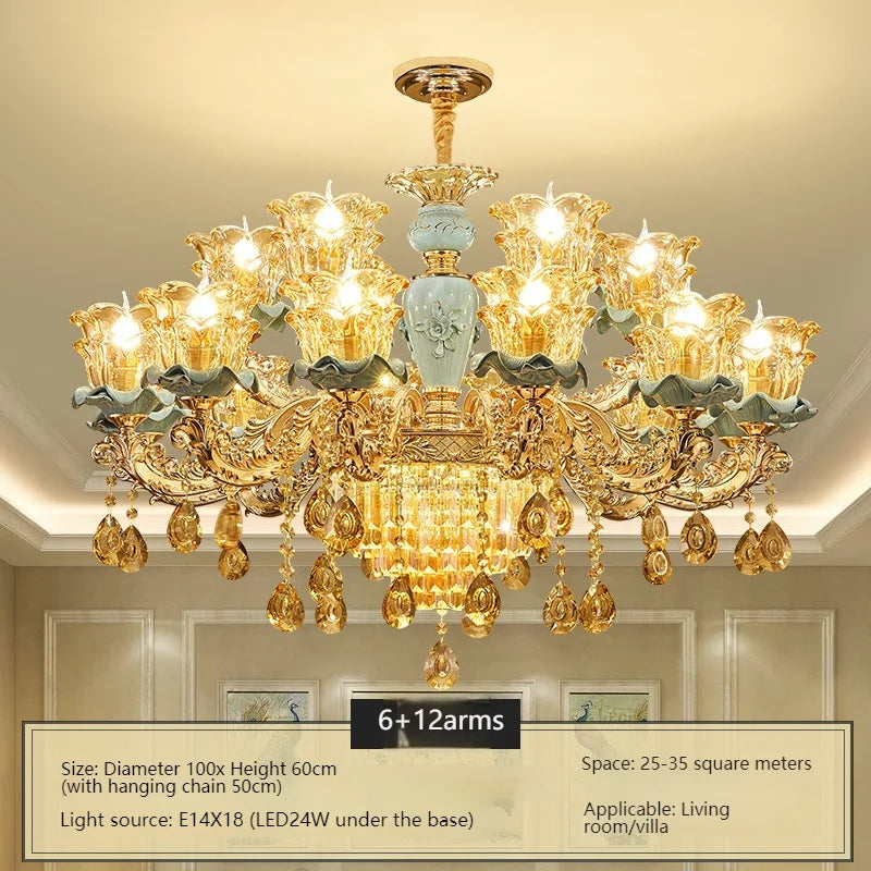 Lustre Salon Industriel — Cristal