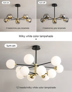 Lustre Boule En Verre — Plafonnier Boule Moderne