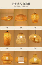Suspension Bambou Osier Rotin | Lustre Plafond Design Naturel | Luminaire Boho Chic Moderne