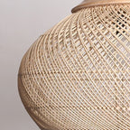 Suspension Rotin Wabi Sabi 40/50/60cm - Lustre LED Style Japonais