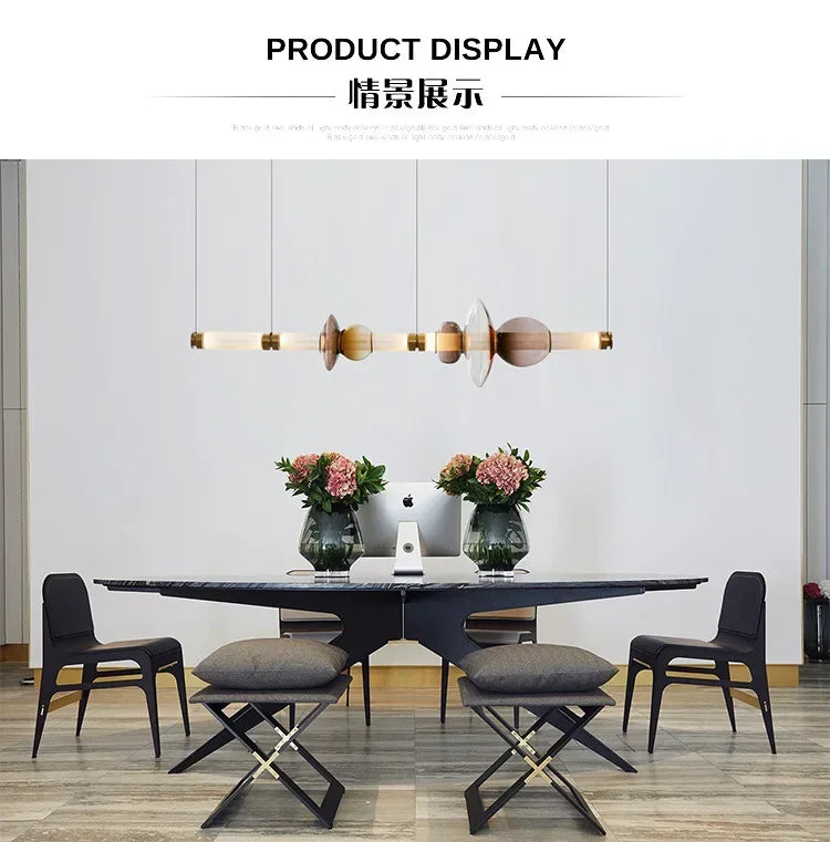 Lustre pour Salon Moderne — Verre