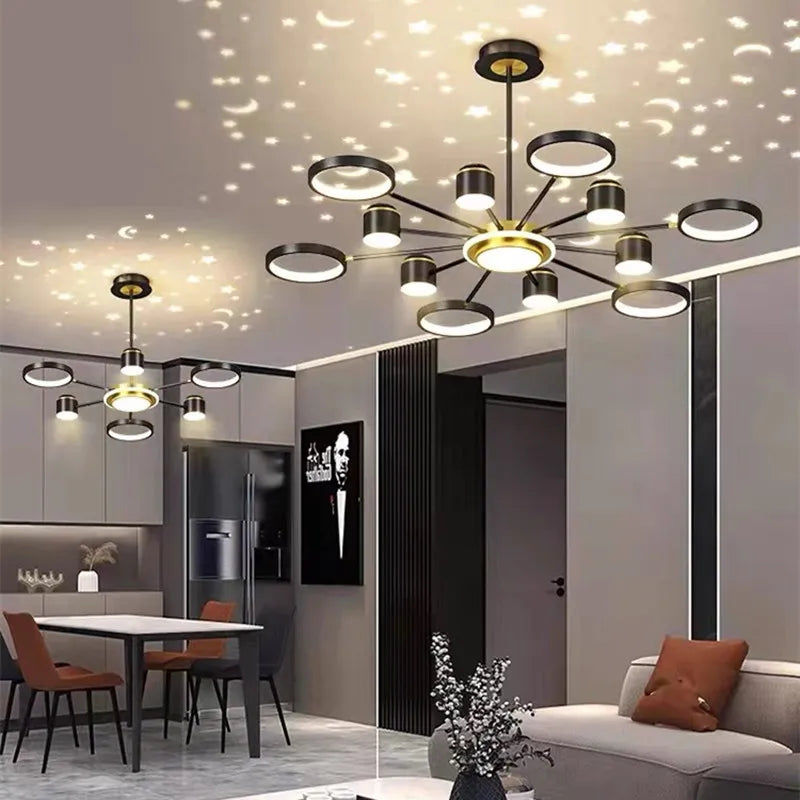 Lustre Moderne LED — Blanc