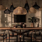 Suspension Rotin Wabi Sabi 40/50/60cm - Lustre LED Style Japonais