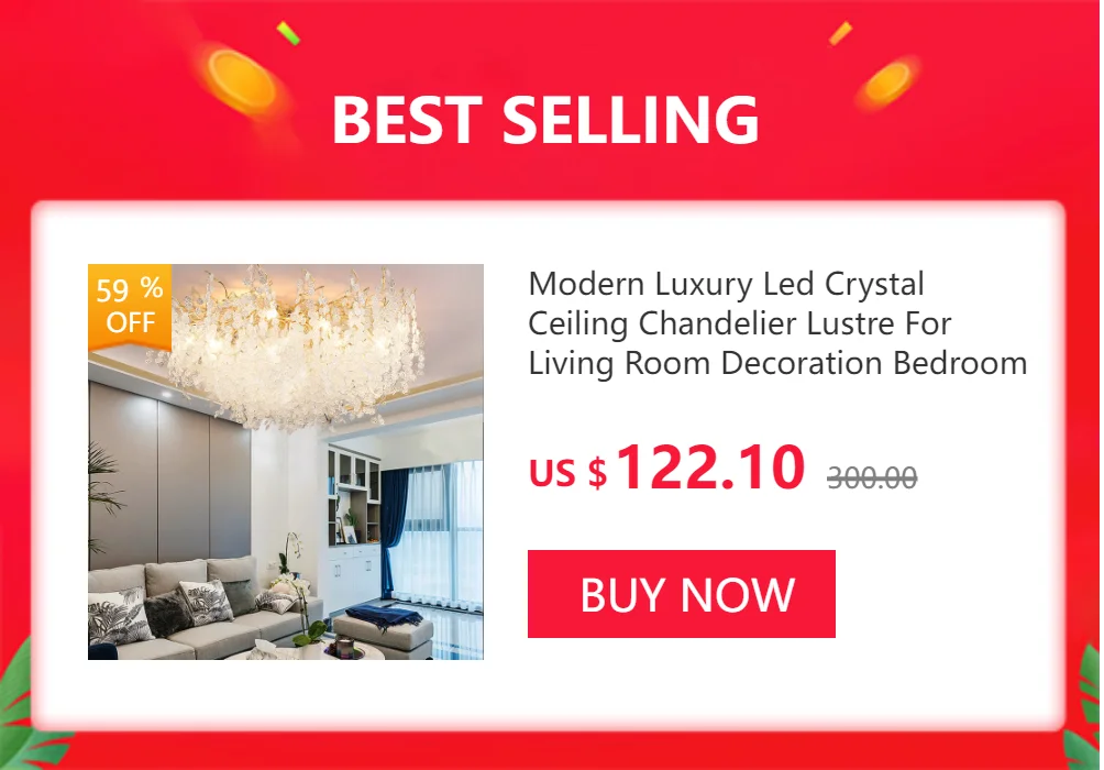 Lustre Cristal Salon — Chambre