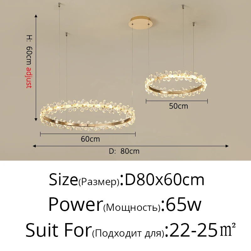 Lustre Cristal — Plafonnier LED Cristal
