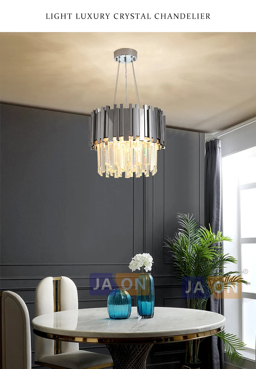 Lustre en Cristal Pas Cher — Métal