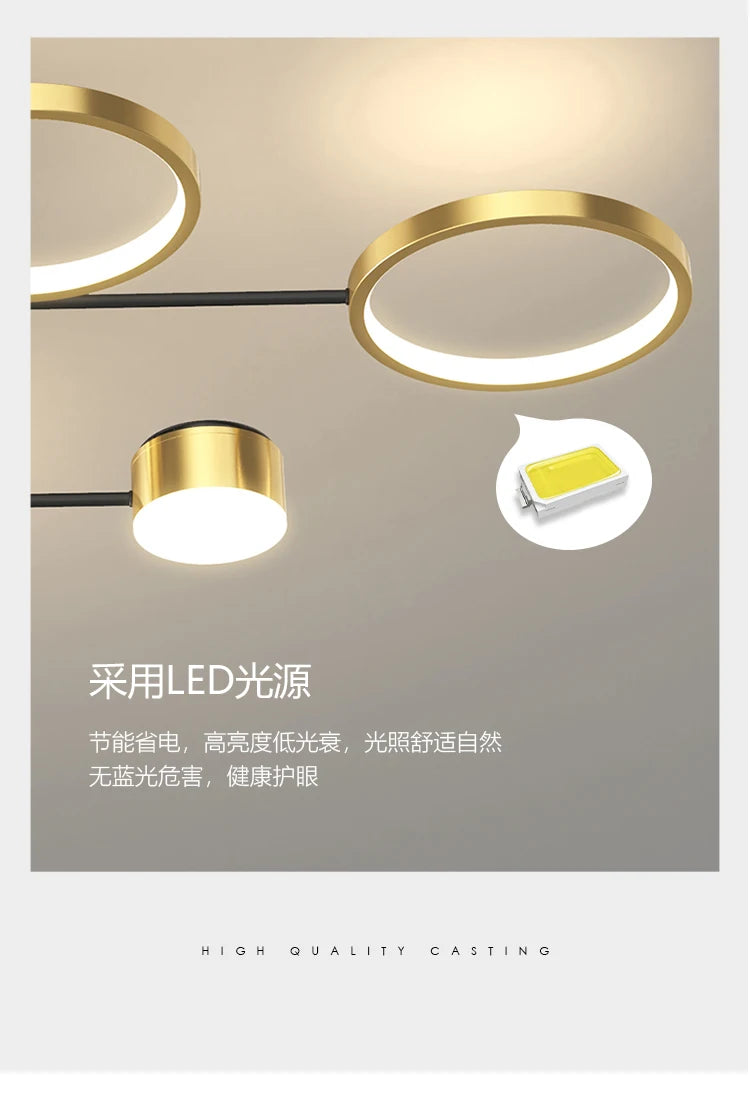 Lustre Moderne LED — Blanc
