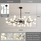 Lustre Araignée Design — Noir A 18 ampoules
