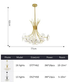 Lustre Cristal Ancien — 13 ampoules doré