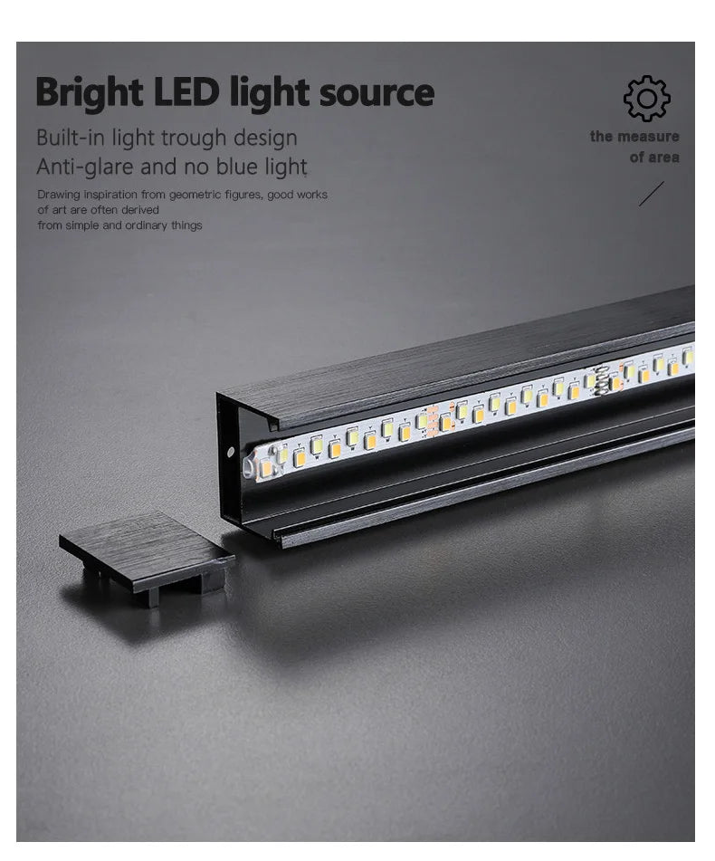 Lustre LED Chambre — Noir