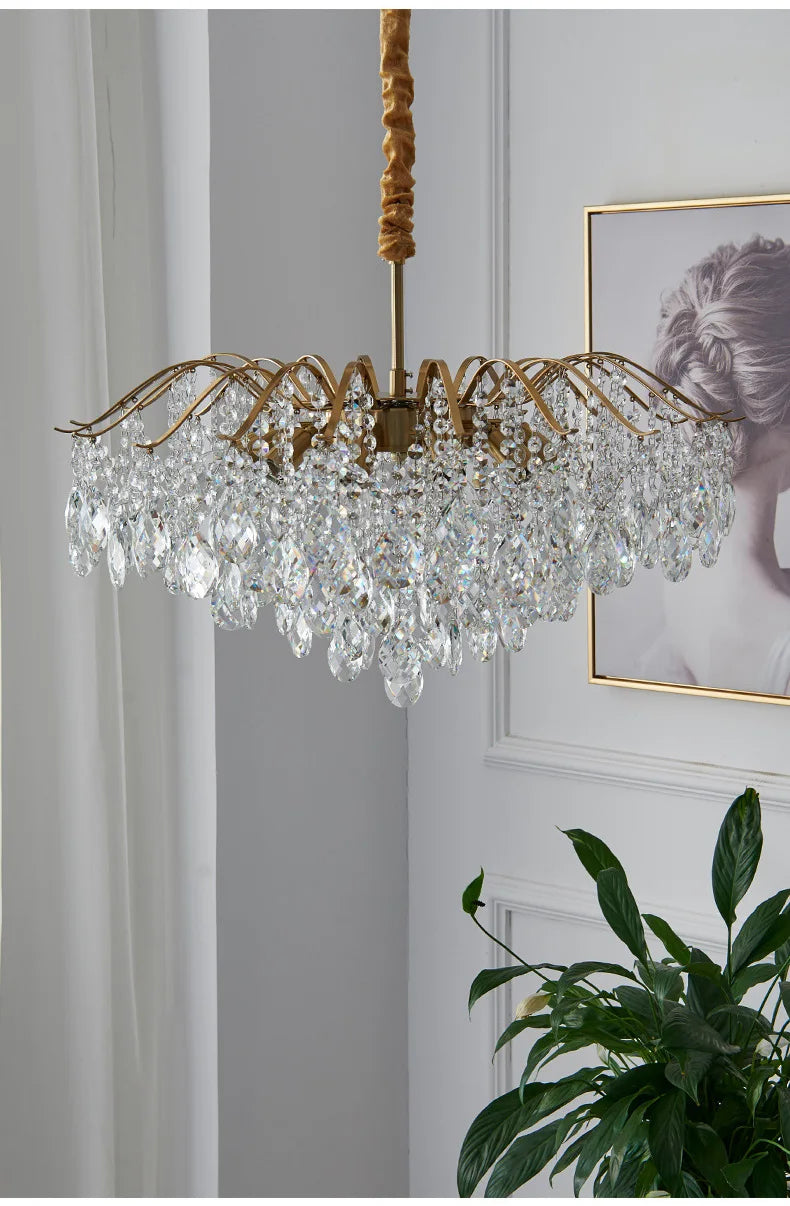 Lustre Haut Plafond — Plafonnier LED Cristal