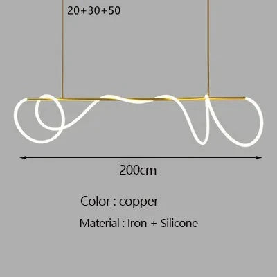 Lustre Cuisine Industriel — Nordique — Doré 150 cm A