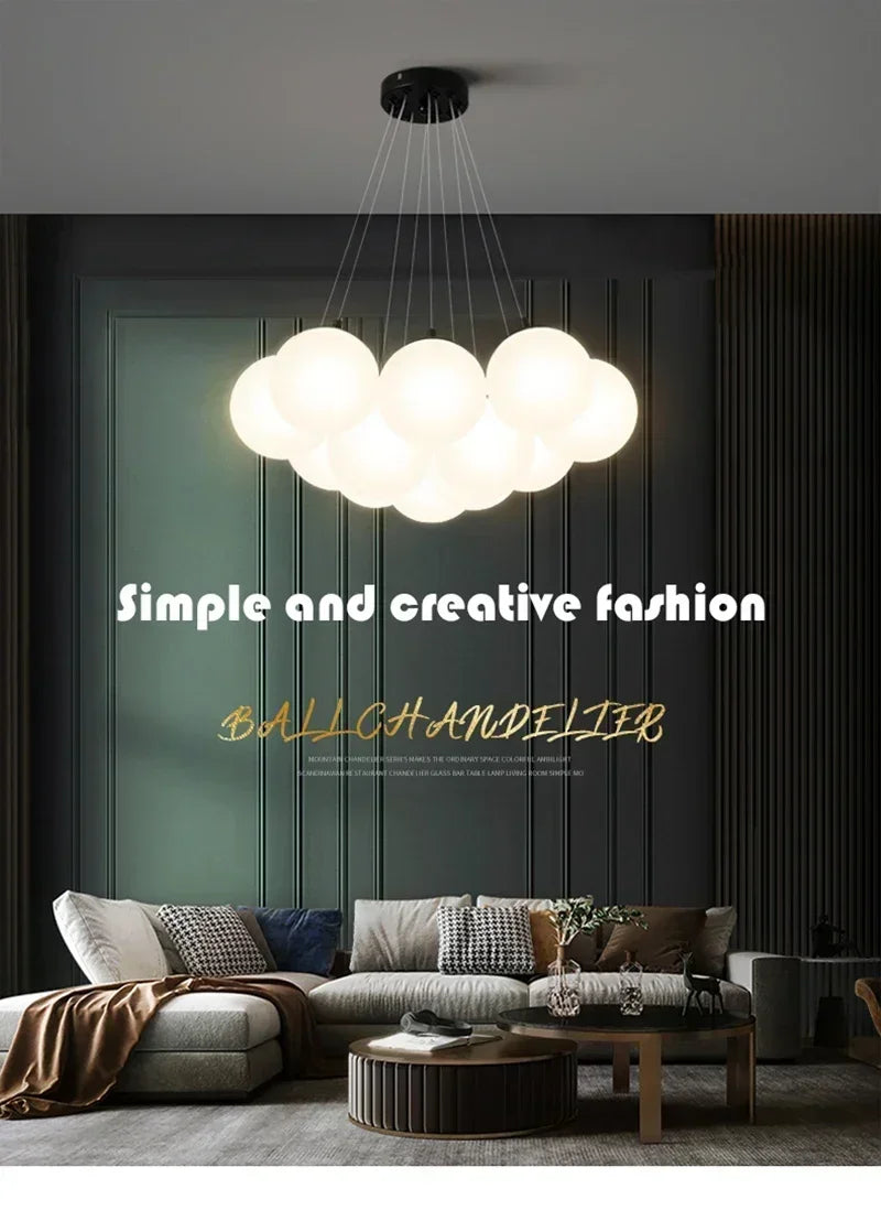 Lustre Blanc Moderne — Salon