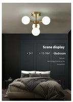 Lustre Cuivre — Plafonnier Boule Moderne