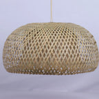 Lustre Bambou Artisanal 30/38/45cm | Suspension Rotin Fait Main | Luminaire Naturel Boho