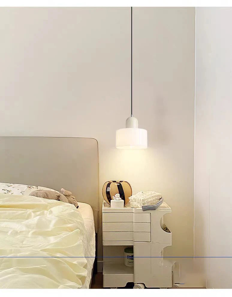 Suspension Verre Nordique Design Long — Chambre et Restaurant — E27
