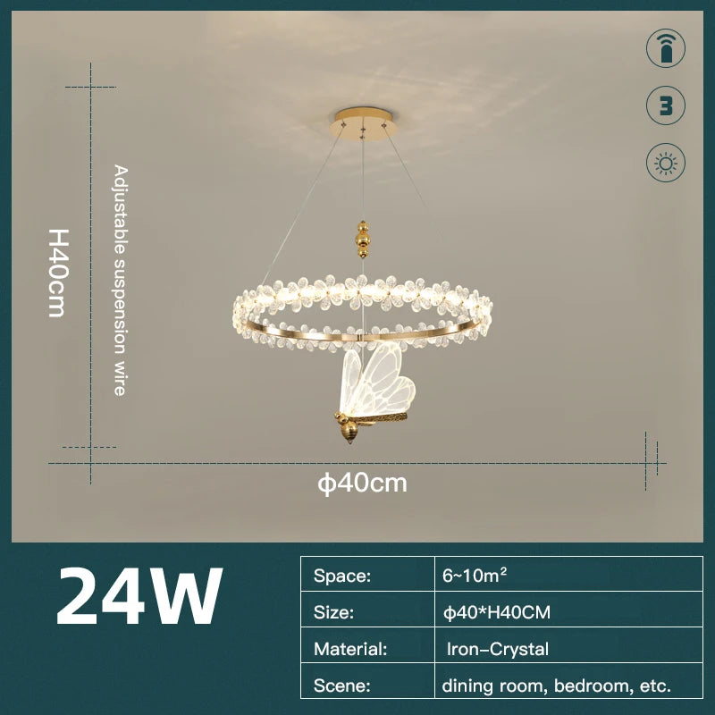 Lustre Cristal — Plafonnier LED Cristal