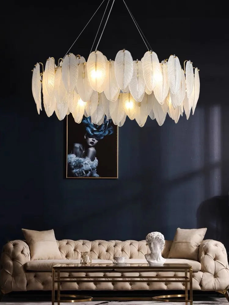 Lustre Chambre Bébé — Verre — Ovale L80cm