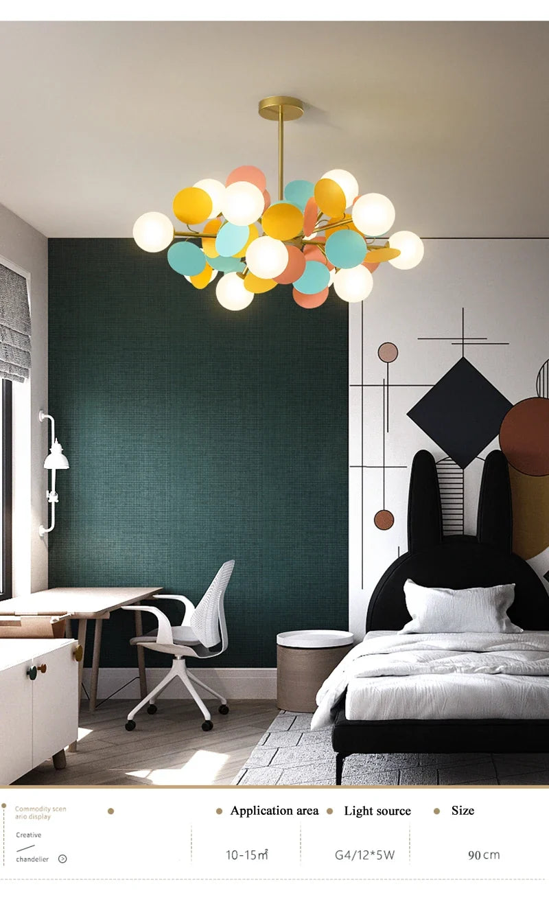 Lustre Araignée Design — Moderne — 10 ampoules blanc