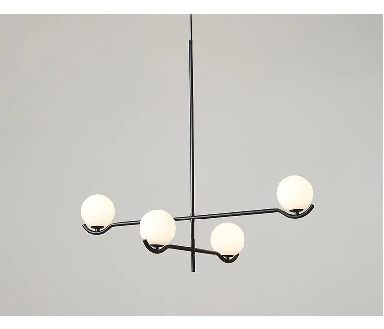 Lustre Noir Moderne — Verre