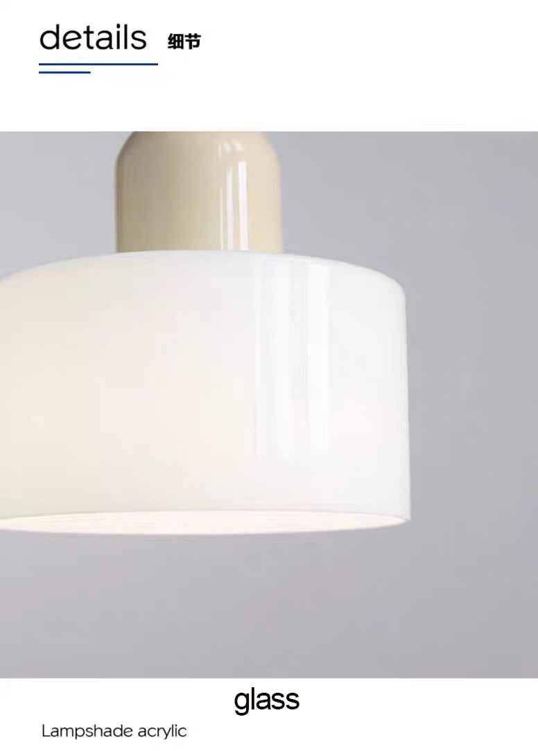 Suspension Verre Nordique Design Long — Chambre et Restaurant — E27