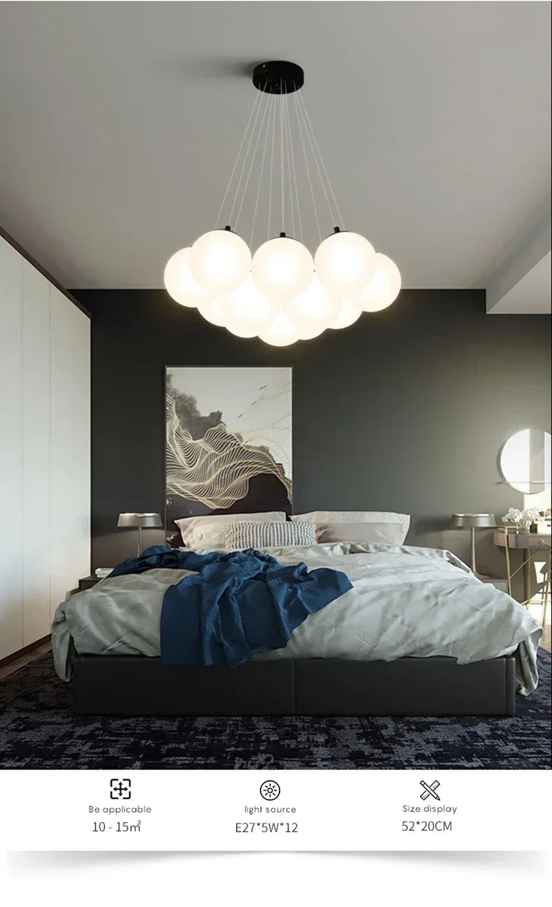 Lustre Blanc Moderne — Salon