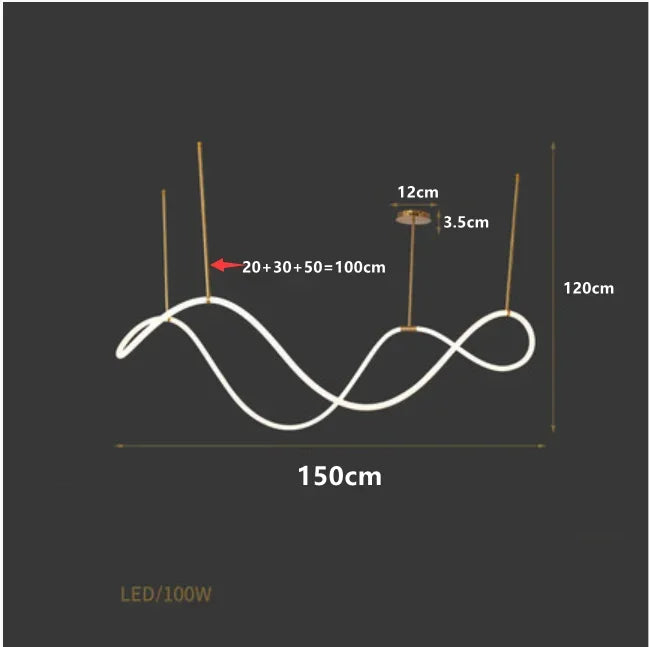 Lustre Cuisine Industriel — Nordique — Rond 60 cm