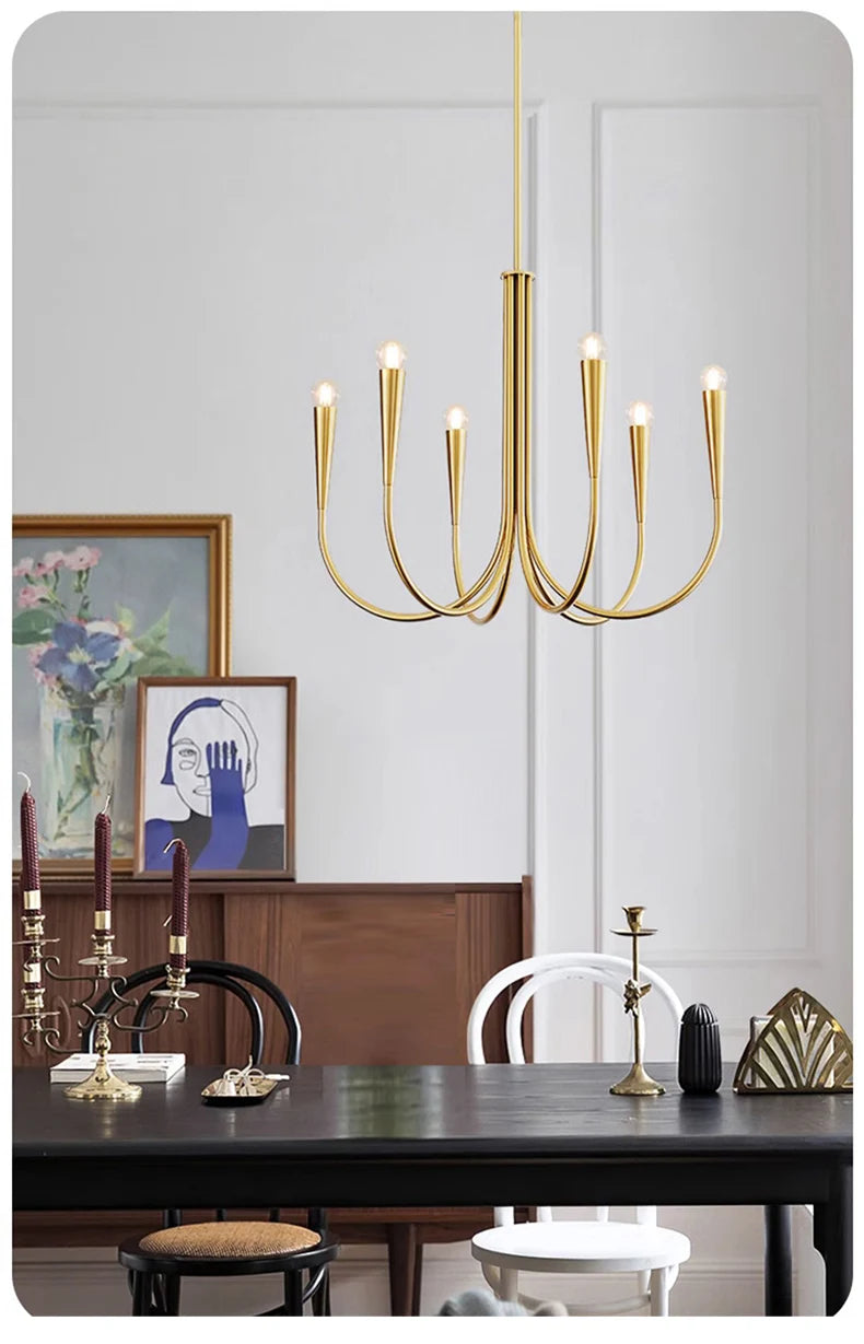 Lustre Vintage Industriel — Lustre Branches LED