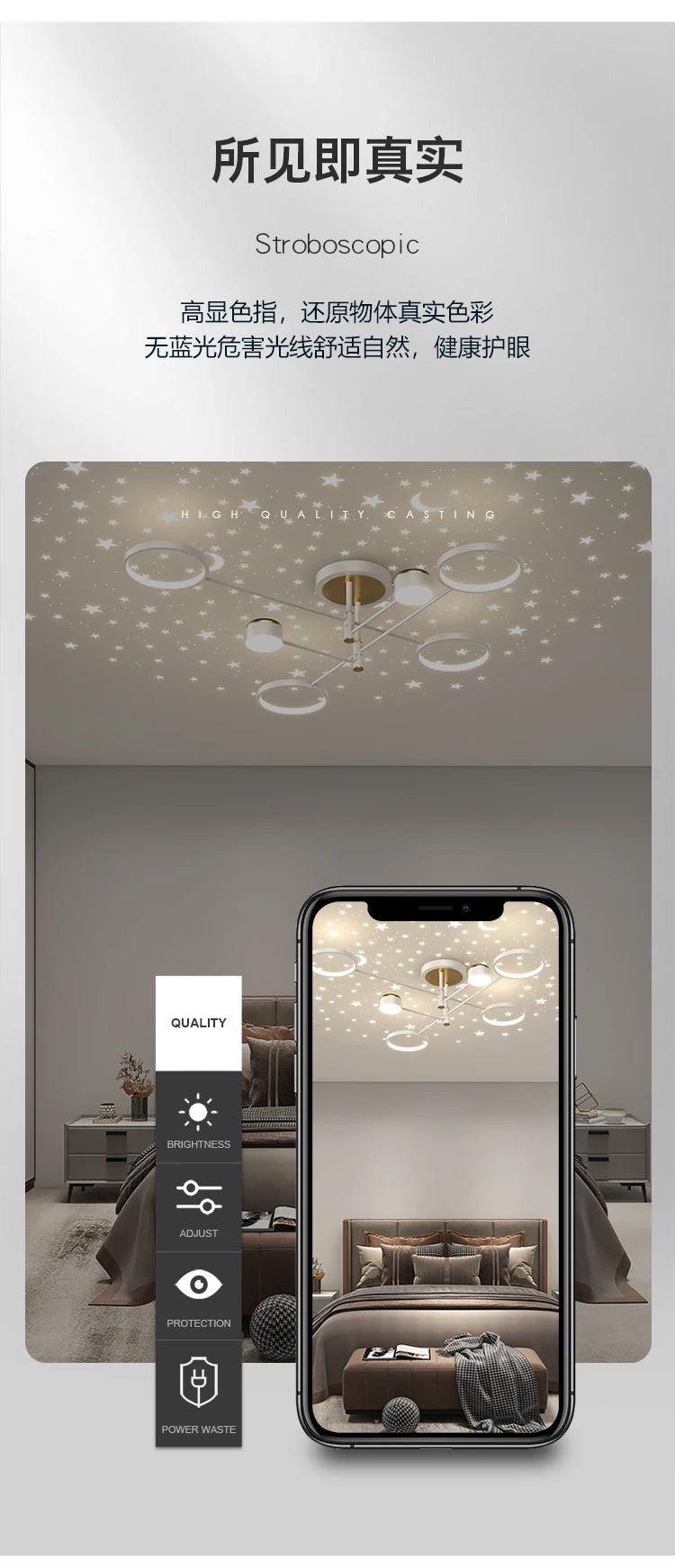 Lustre Moderne LED — Blanc