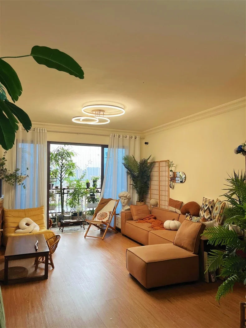 Lustre Design LED — Métal — 1 anneau 50cm
