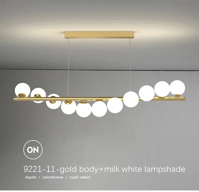 Lustre Design Salle à Manger — Cuisine — Type B - 7 ampoules - 49W