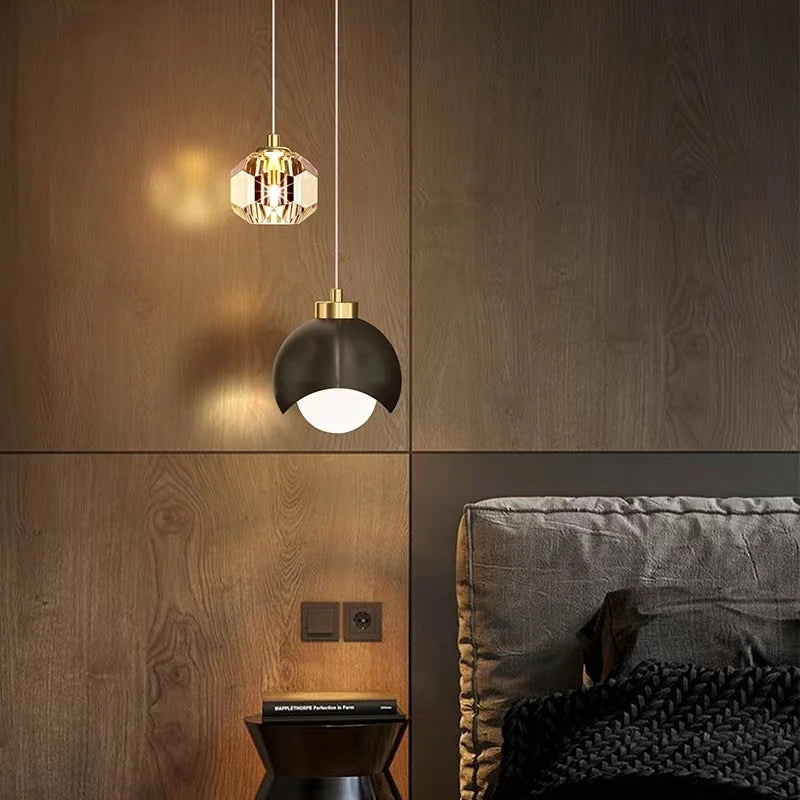 Suspension Cristal Minimaliste Nordique — Long Line Luxe — Chambre et Salon
