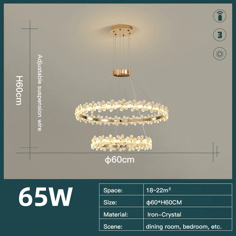 Lustre Cristal — Plafonnier LED Cristal