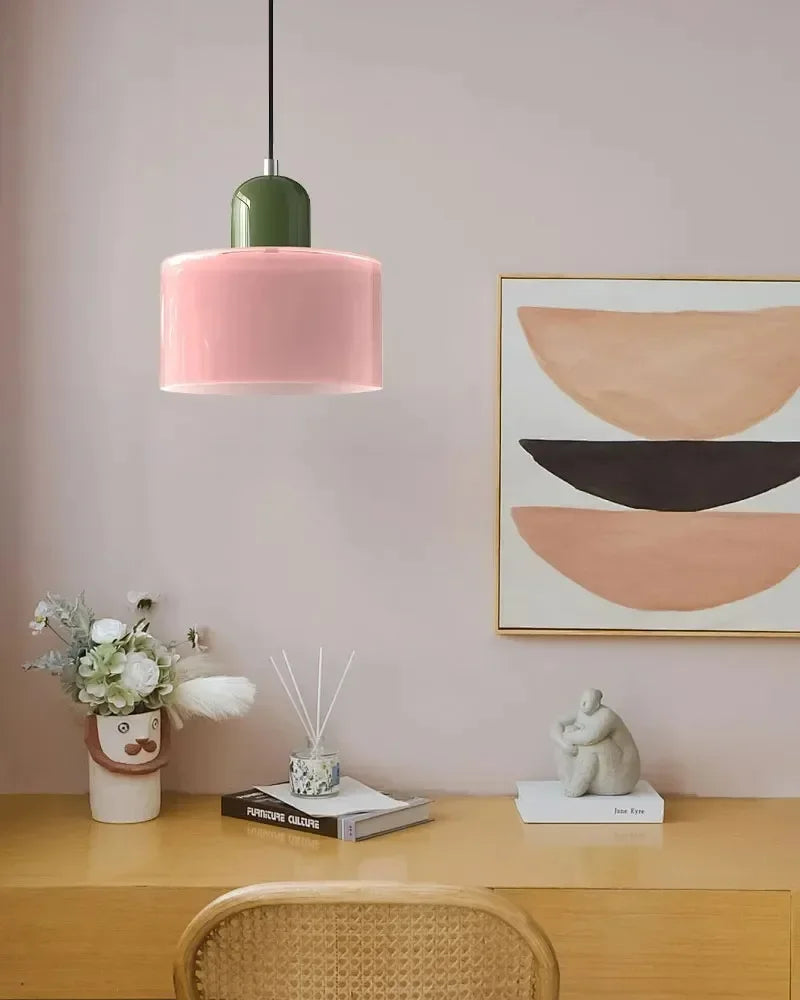 Suspension Verre Nordique Design Long — Chambre et Restaurant — E27