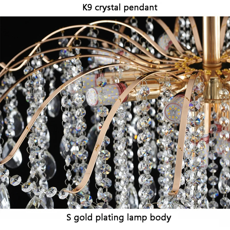 Lustre Baroque — Plafonnier LED Cristal