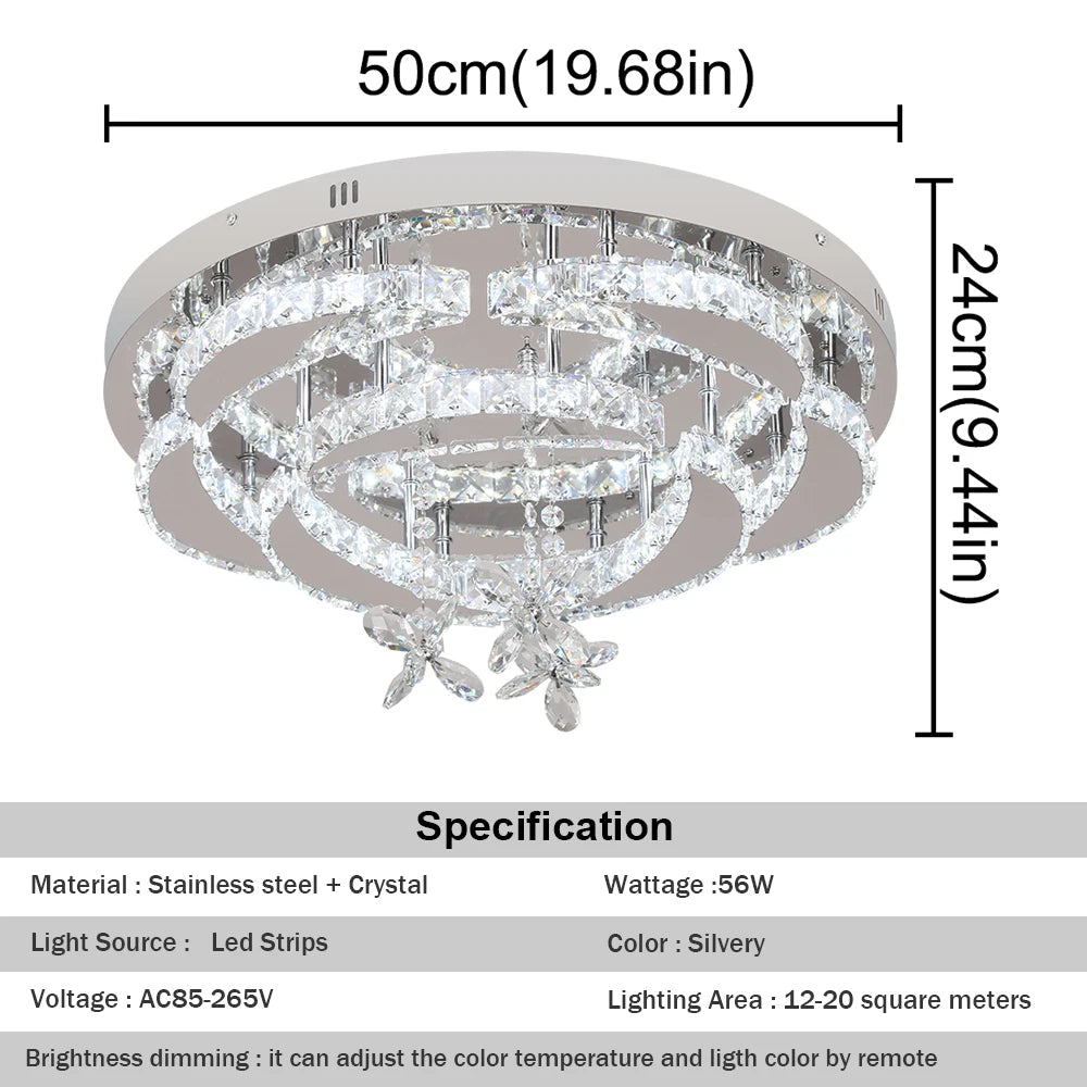 Lustre LED Cristal — Verre