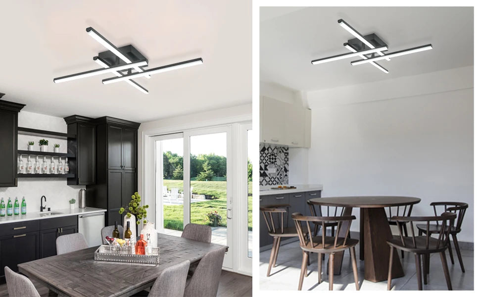 Lustre Salon Moderne — Noir