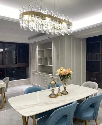 Lustre Cristal Moderne — Métal — 60cm